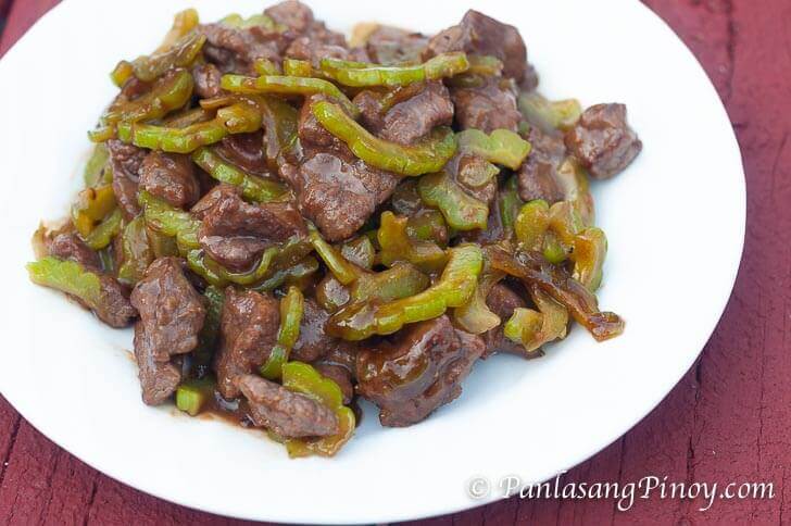Beef Stir Fry in Oyster Sauce with Ampalaya Dish