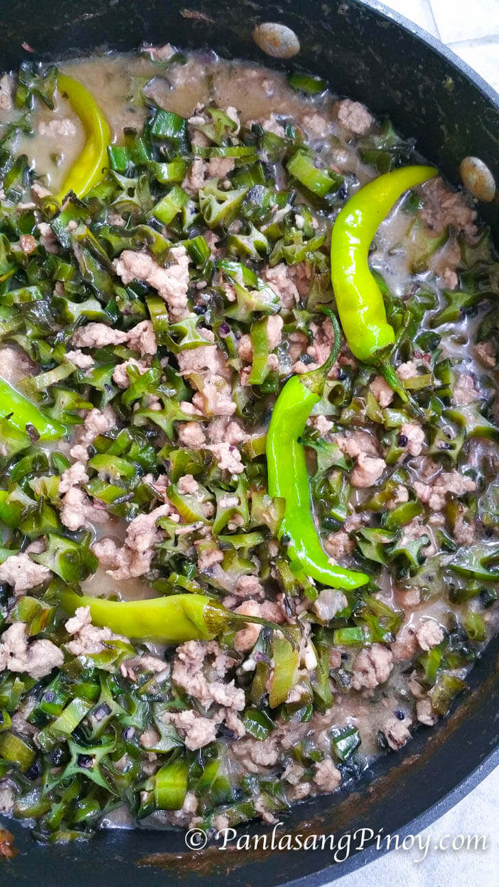 Gising Gising Recipe Winged Beans and Ground Pork in Coconut Milk
