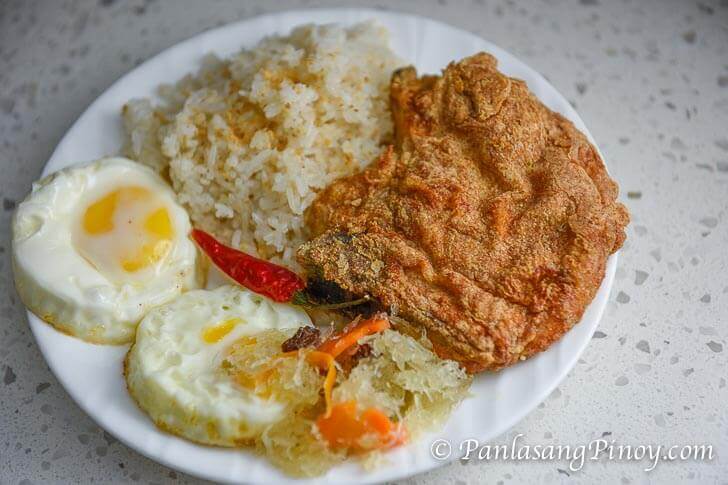 Fried Pork Chop Sinangag at Itlog Breakfast