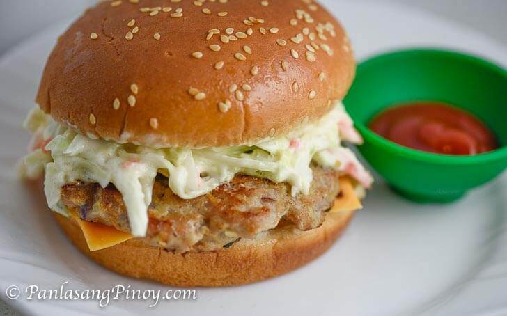 Pinoy Cheeseburger with Ketchup