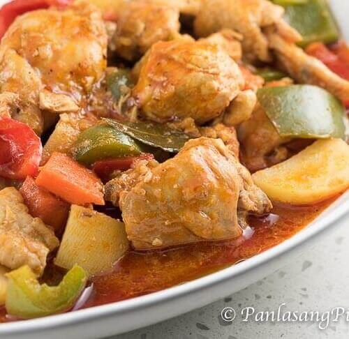 Chicken Afritada With Bell Pepper Panlasang Pinoy