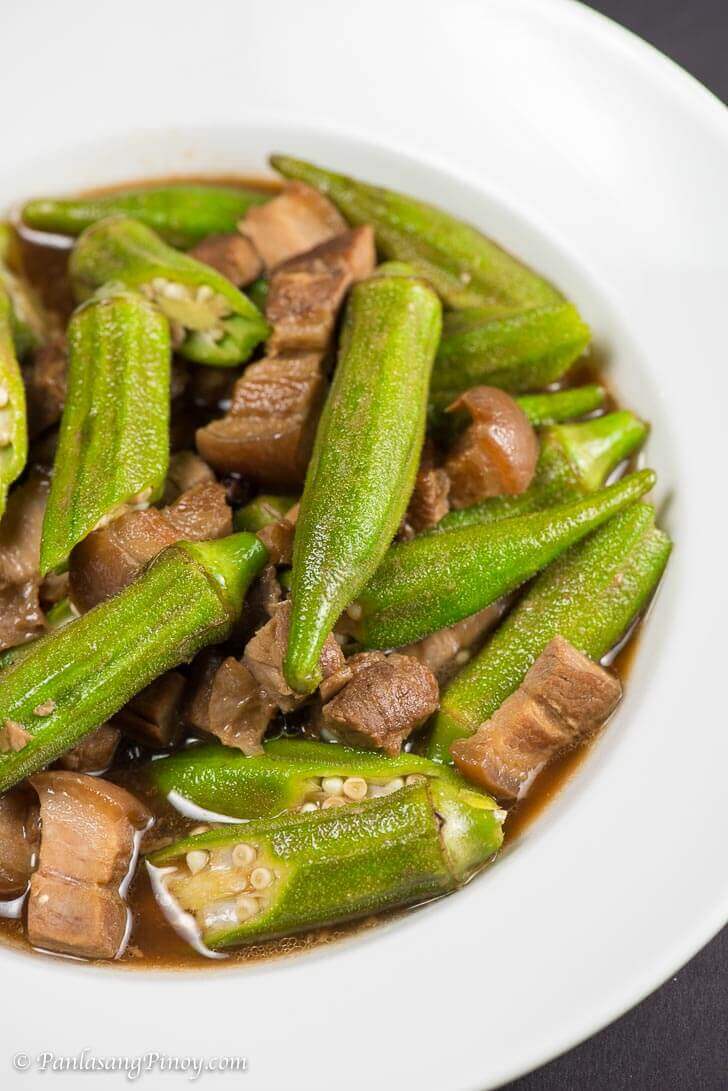 Adobong Okra with Pork Recipe