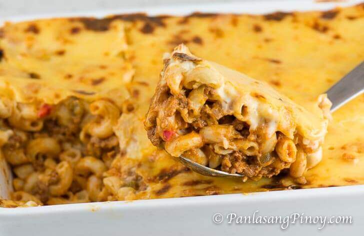 macaroni panlasang recipe baked pinoy Macaroni Panlasang Cheesy   Recipe Pinoy Baked