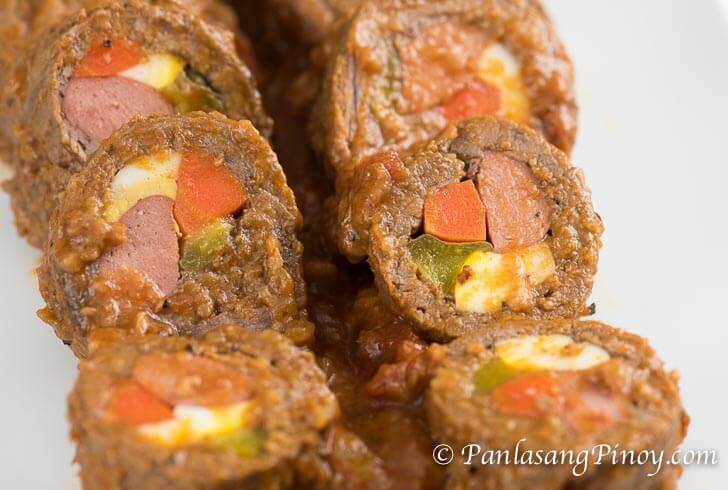 Classic Beef Morcon Recipe - Panlasang Pinoy