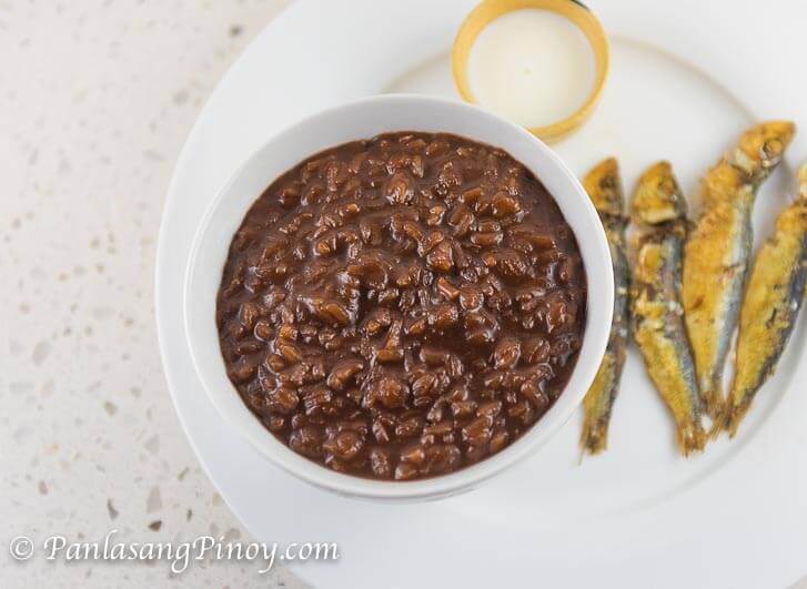 Champorado with Tuyo (Chocolate Porridge with Salted Dried Fish)