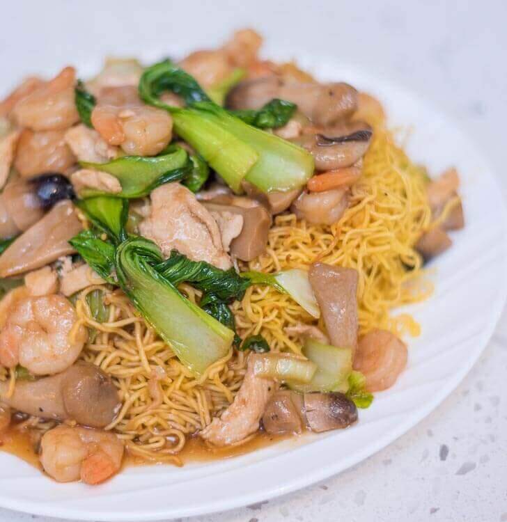 Fried Noodles with Chicken and Shrimp Recipe