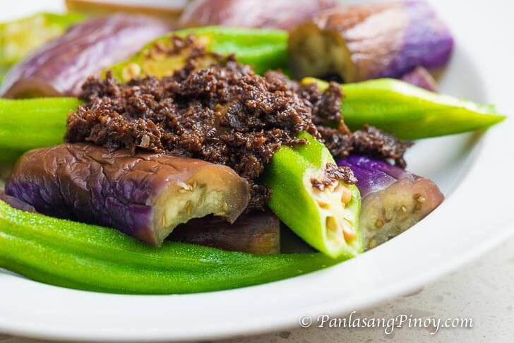 Steamed Eggplant and Okra with Bagoong Recipe Panlasang Pinoy