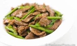 Stir Fried Beef with Oyster Sauce and Snap Peas
