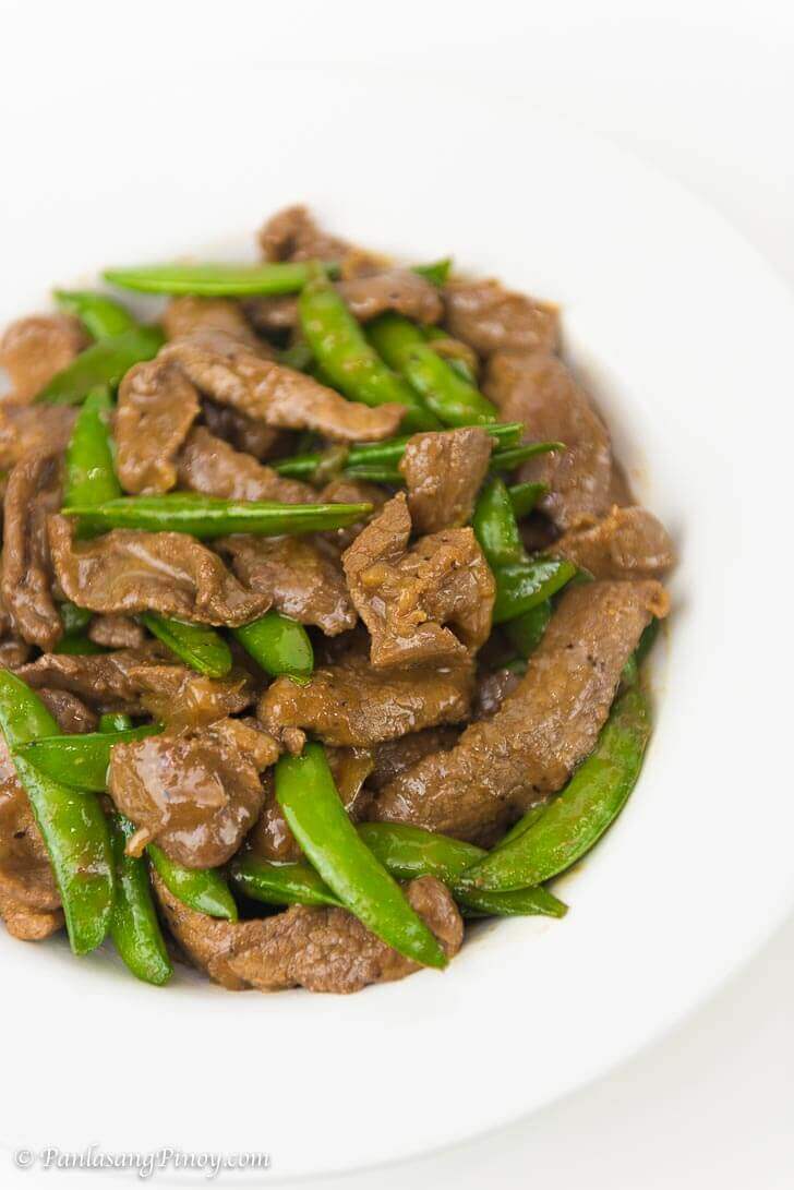 Stir Fried Beef with Oyster Sauce and Snap Peas Recipe Panlasang Pinoy