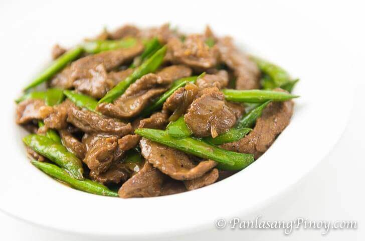 Stir Fried Beef with Oyster Sauce and Snap Peas