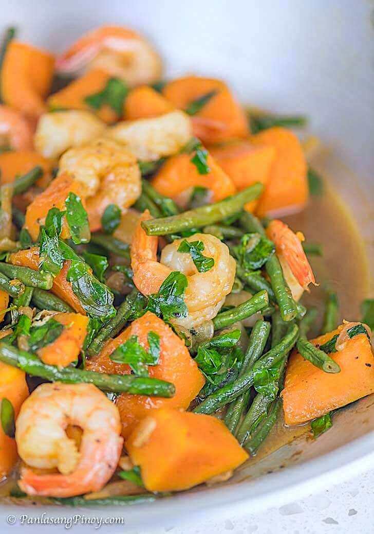 Ginisang Sitaw at Kalabasa with Shrimp Recipe Panlasang Pinoy