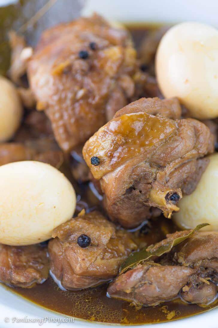 Chicken adobo with boiled egg recipe