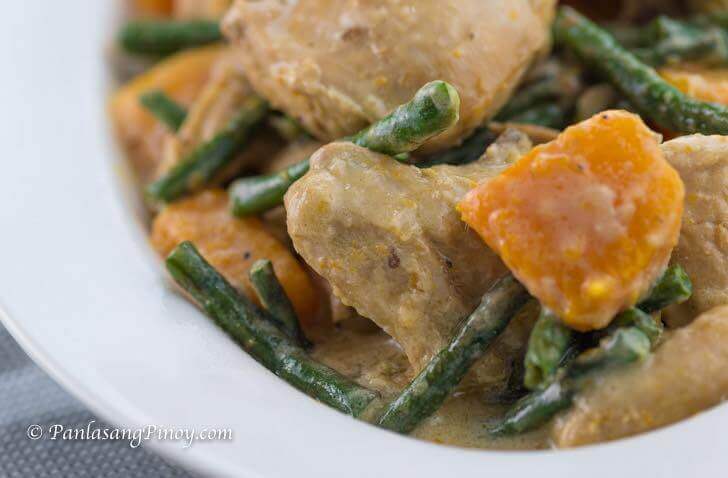 Ginataang Manok with Sitaw and Kalabasa