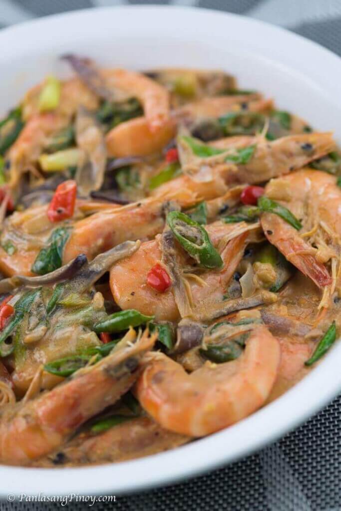 Spicy Ginataang Hipon Recipe - Panlasang Pinoy
