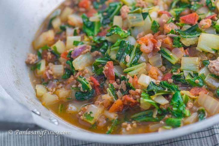 Ginisang Pechay with Ground Pork and Shrimp Recipe-2