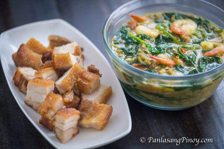 Shrimp Monggo with Lechon Kawali