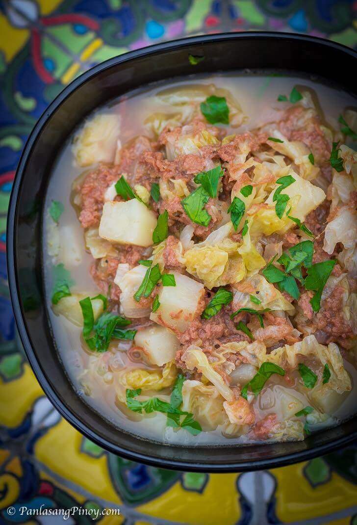 Corned Beef with Cabbage and Potato - Panlasang Pinoy