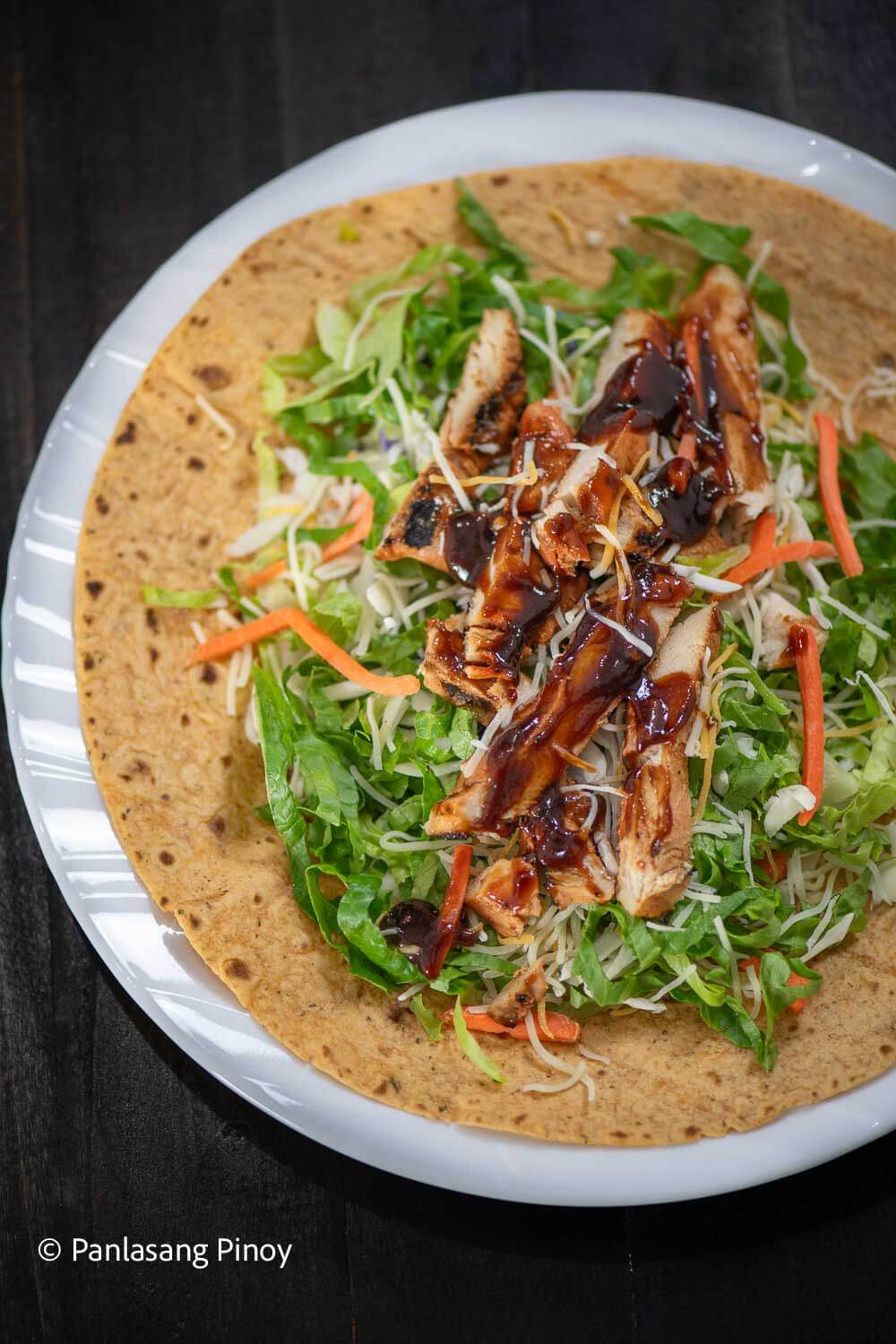 Chicken barbecue with veggies