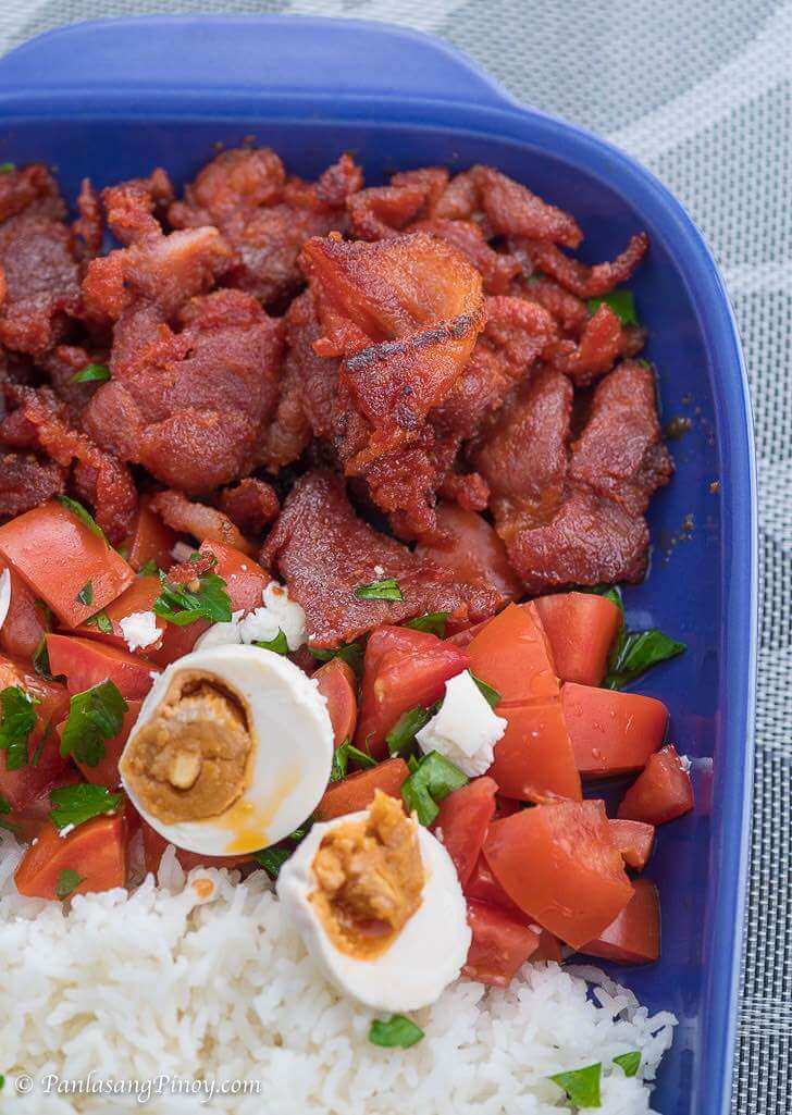 Panlasang Pinoy Tocino with Salted Egg and Tomato Recipe