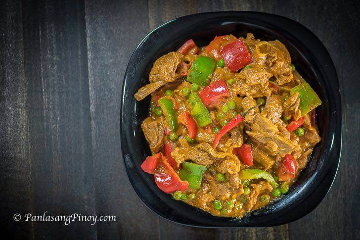 Spicy Kalderetang Kambing with Peanut Butter