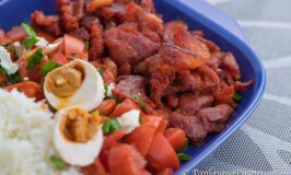 Tocino with Salted Egg and Tomato Recipe