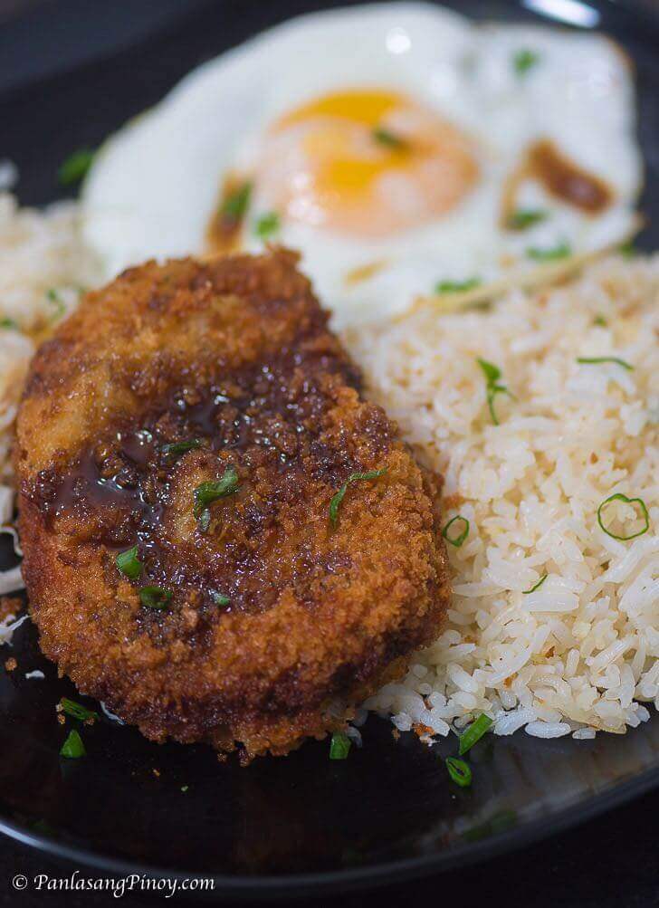 Tonkatsu Sinangag at Itlog