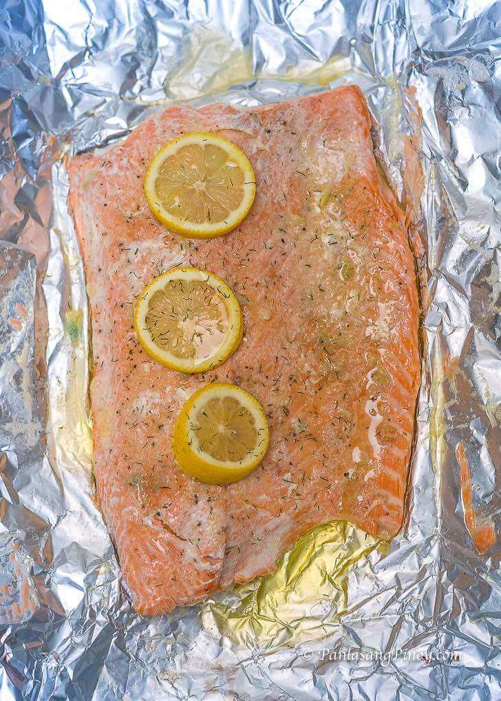 Baked Salmon with Lemon Garlic and Butter Panlasang Pinoy