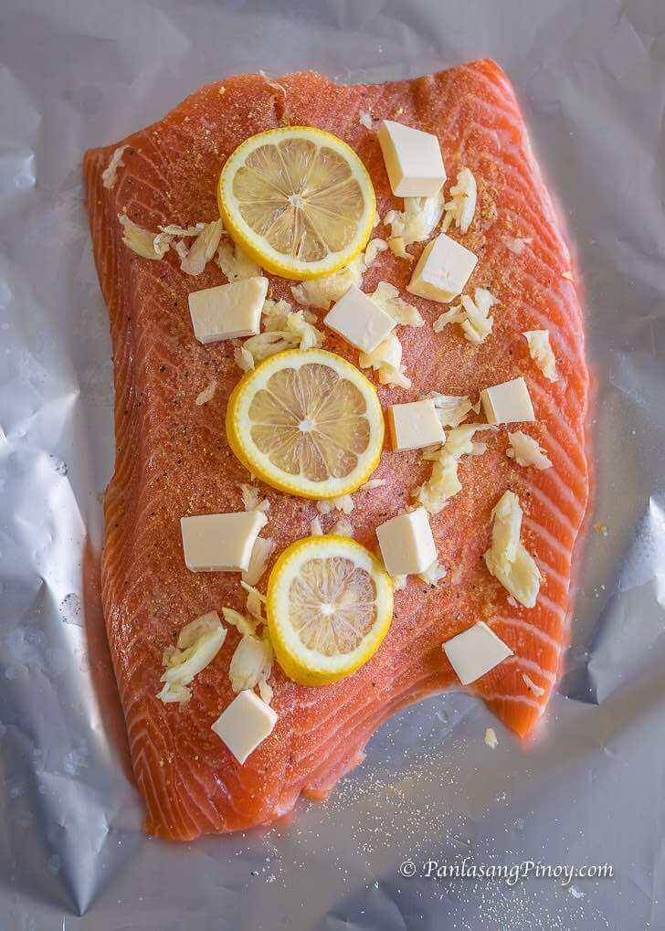 Baked Salmon with Lemon Garlic and Butter