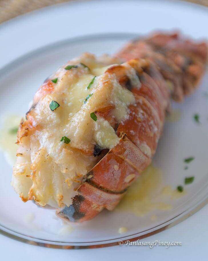 Broiled Lobster Tail with Lemon Butter Sauce