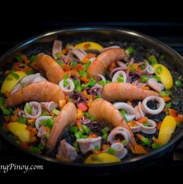 Paella Negra Arroz Negre Recipe Panlasang Pinoy