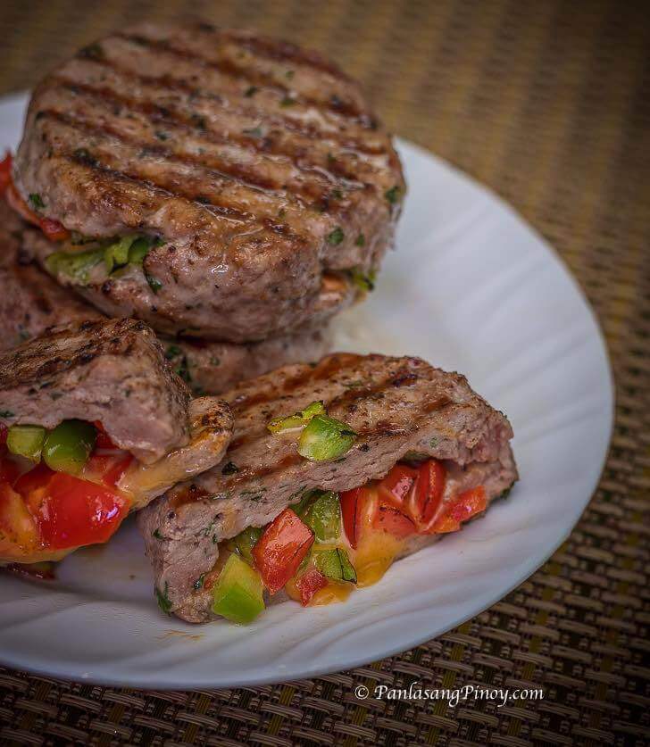 Stuffed Beef and Pork Burger Patties