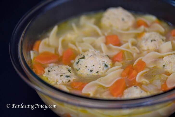 chicken meatball noodle soup
