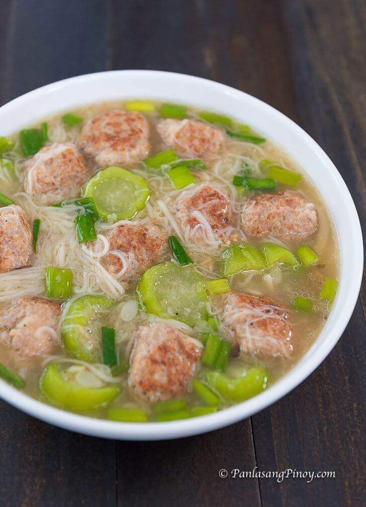 pork bola bola soup recipe panlasang pinoy