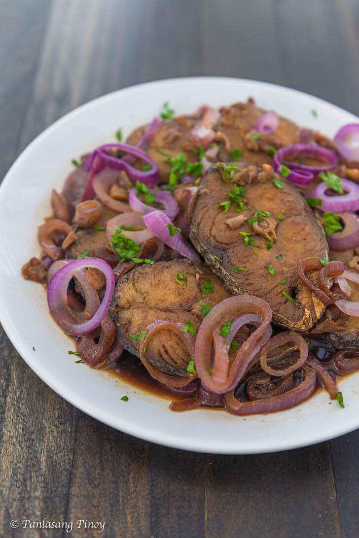 tanigue fish steak ala bistek recipe