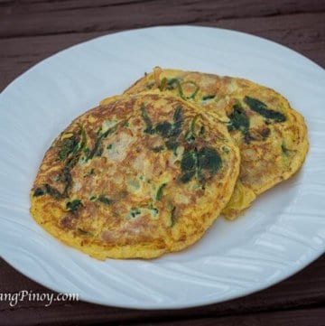 Tortang Tuna with Spinach
