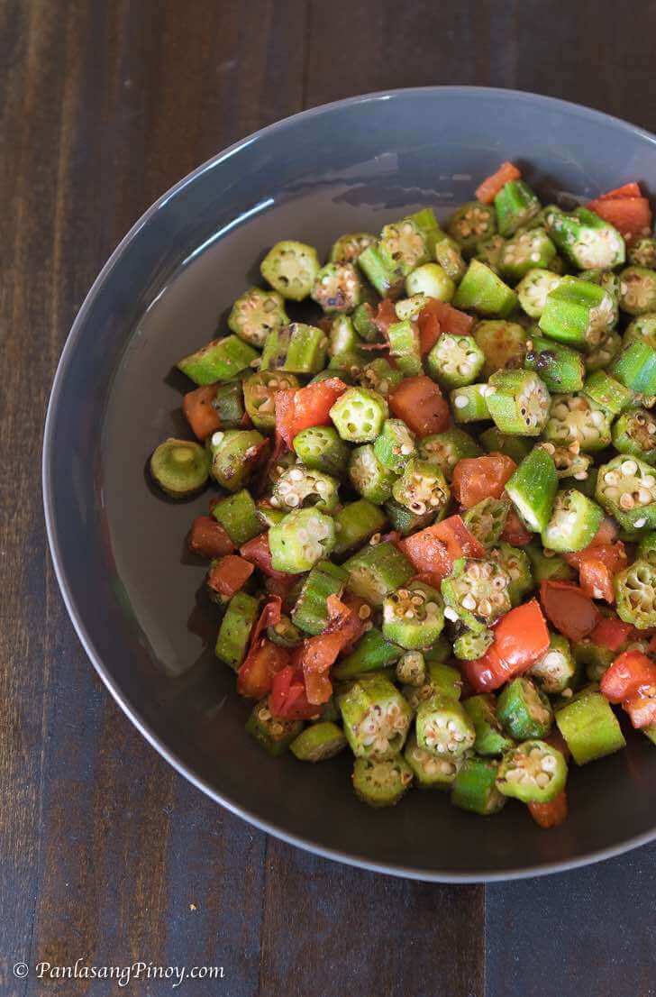 seared okra and tomato recipe panlasang pinoy