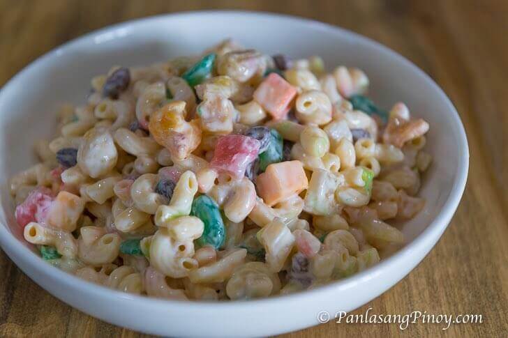 Filipino Sweet Macaroni Salad Panlasang Pinoy