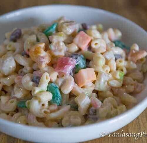 Filipino Sweet Macaroni Salad Panlasang Pinoy