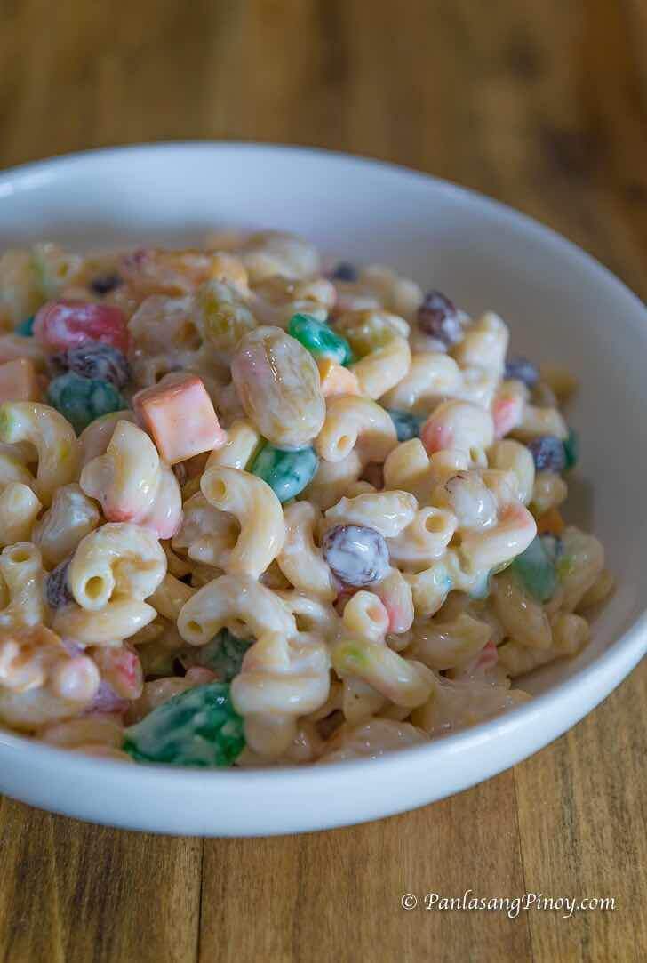 Filipino Sweet Macaroni Salad - Panlasang Pinoy