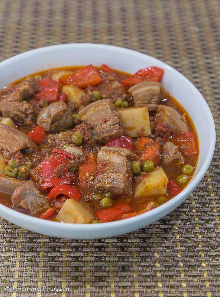 spicy pork kaldereta recipe