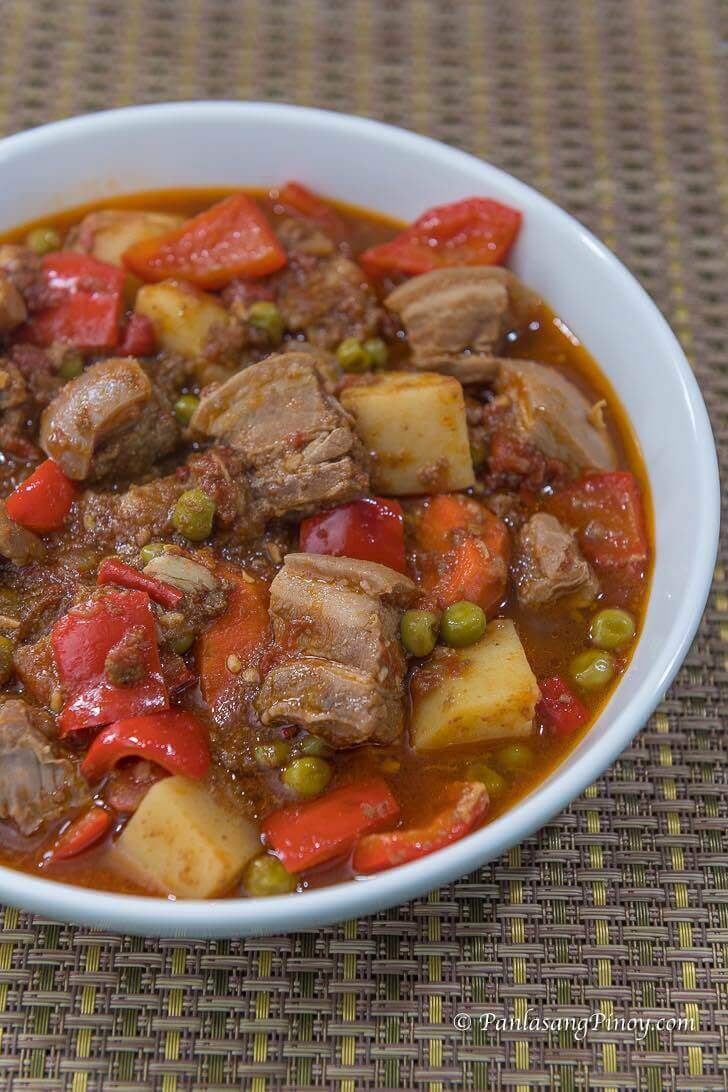 spicy pork kaldereta