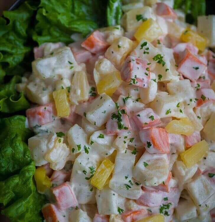 Potato Salad with Carrots and Pineapple