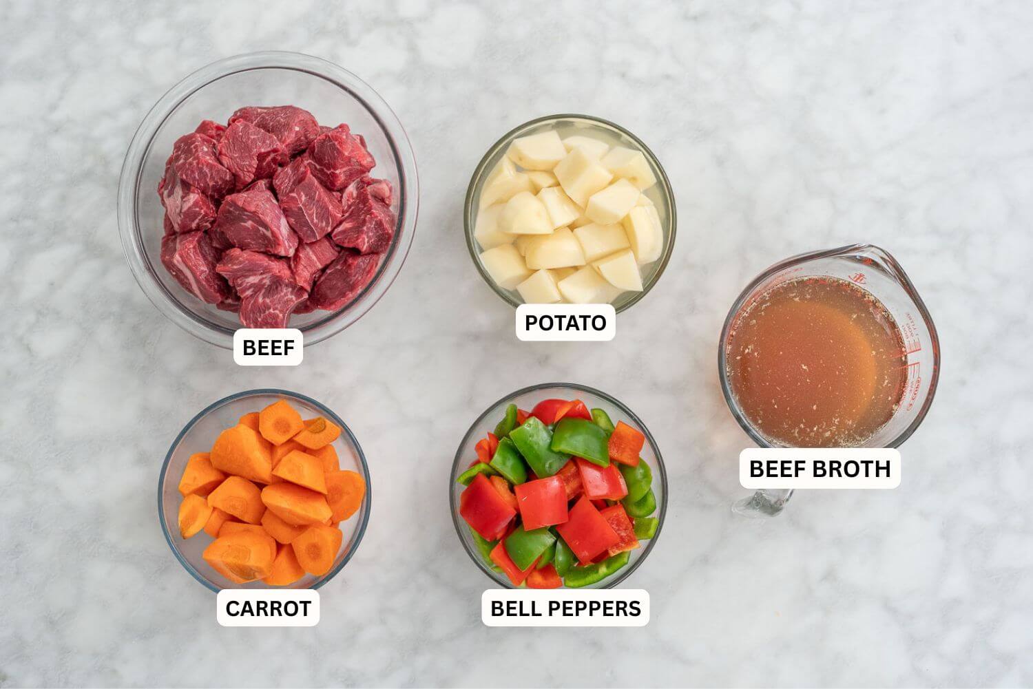 Kaldereta ingredients