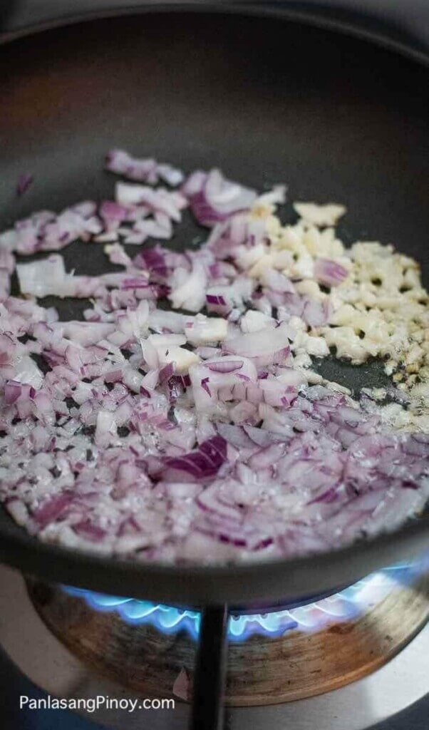 Saute Garlic and Onions - Lumpia