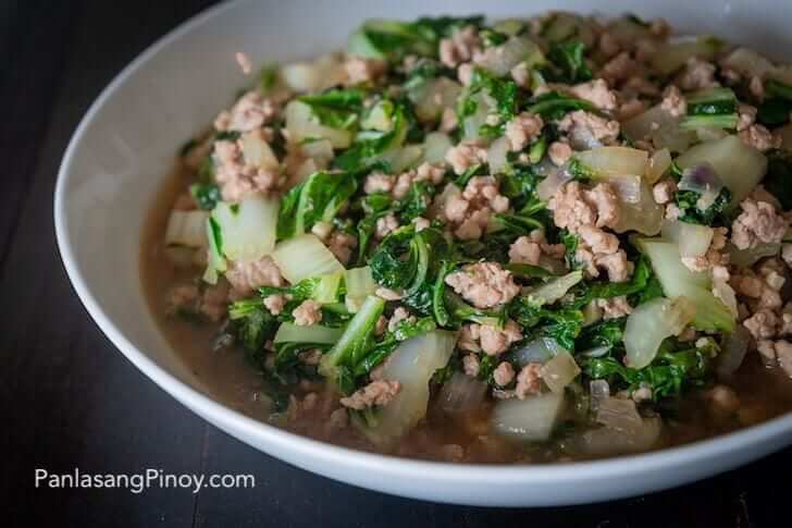 Ginisang Pechay at giniling with Oyster Sauce Recipe