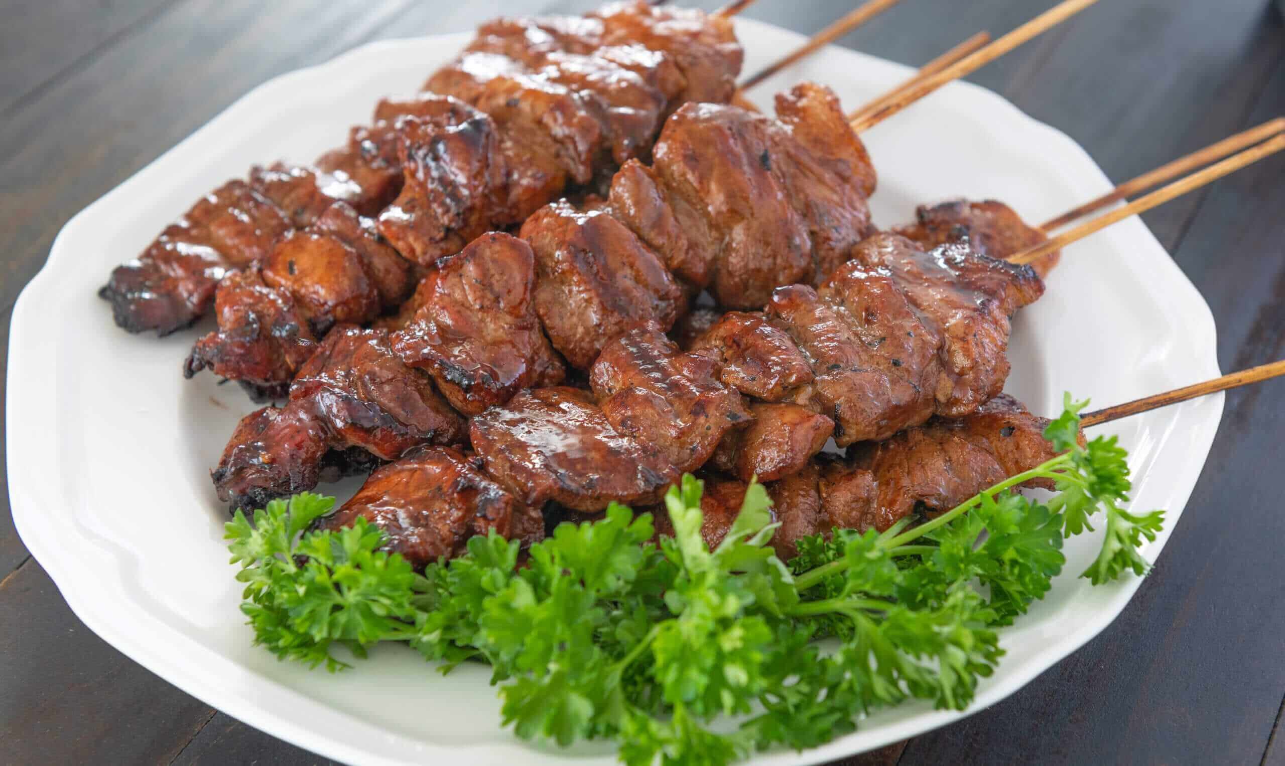 Filipino Pork Barbecue on a Stick - Kawaling Pinoy