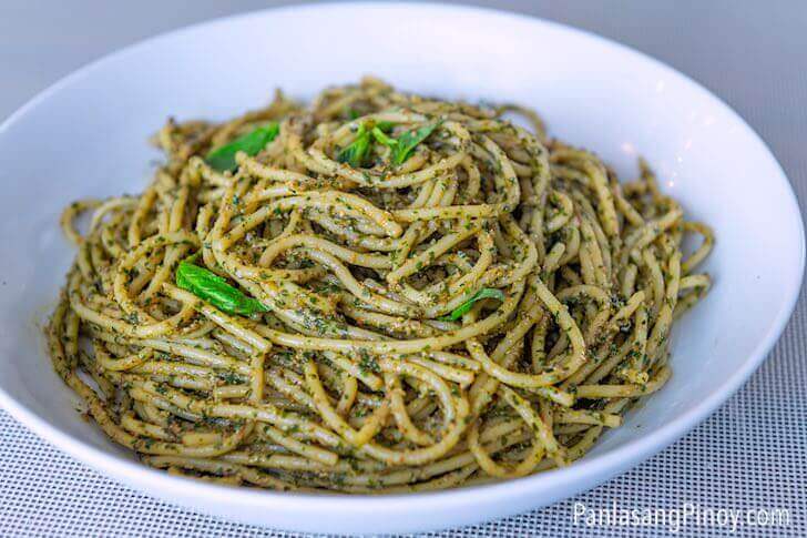 Tuyo Pesto Spaghetti Pasta - Panlasang Pinoy