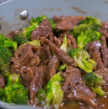 saucy beef with broccoli