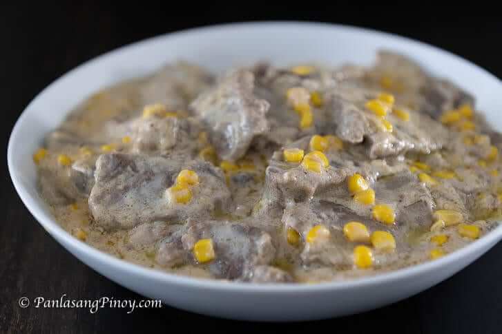 Creamy Lengua with Corn Recipe