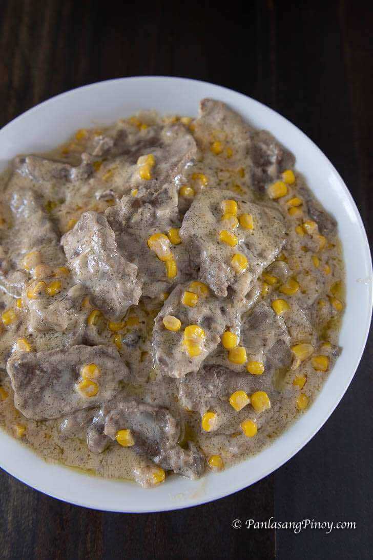 Creamy Lengua with Corn Recipe